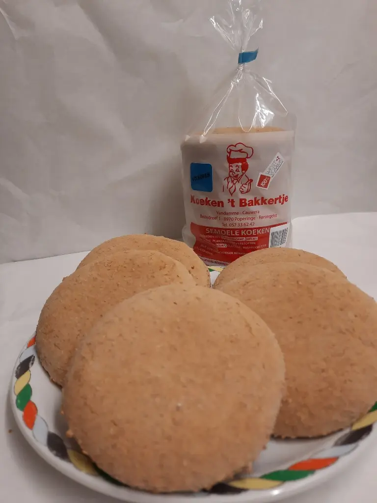 Semoelekoeken volkoren 8st
