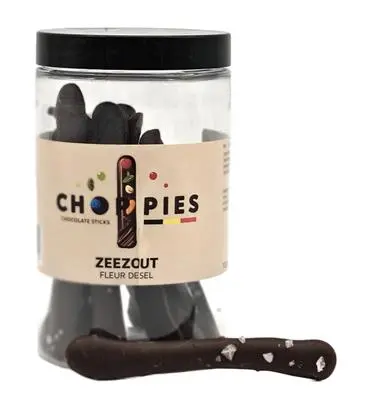Choppies Chocolate Sticks Puur Zeezout 100gr